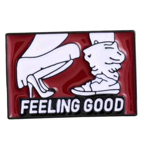 Feeling Good Sexy Enamel Pin - Adult Humor Brooch with Funny Quote - Picture 1 of 8